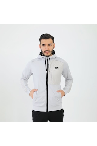 Joma Gri Erkek Günlük Sweatshirt Kapşonlu Full Zip Poly.crush M 4 001