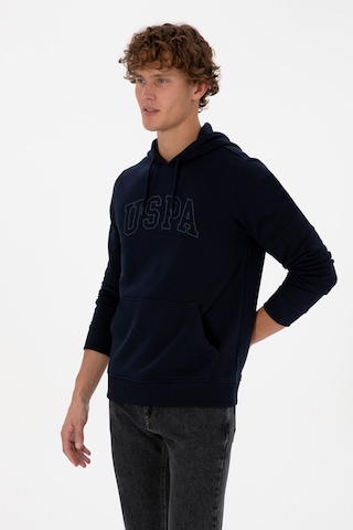 U.S. Polo Assn. Erkek Regular Fit Kapüşonlu Lacivert Basic Sweatshirt 50315663-VR033