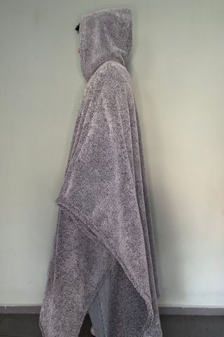 Giyilebilir Hoodie Battaniye Rahat Kalıp Tek Beden Gri