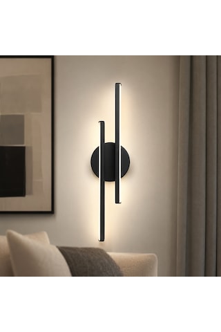 Aden Modern Led Duvar Apliği Günışığı Siyah