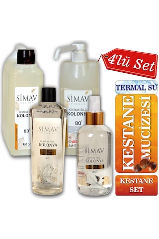 Simav Synaus Kestane Özlü ve Termal Sulu Kolonya Seti 4'lü