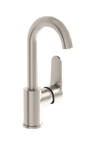 VitrA Root Round Döner Borulu Lavabo Bataryası Fırçalı Nikel A4275434