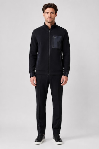 Alexandergardi Cep Detaylı Fermuarlı Dik Yaka Sweatshirt Siyah