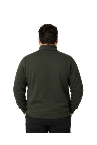 Battalmoda Erkek Büyük Beden Haki Tam Balıkçı Pamuklu Kazak 3xl-4xl-5xl-6xl