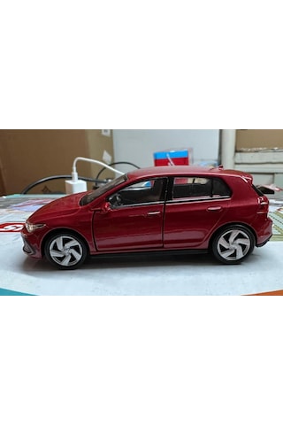 Oyuncak Metal Model Araba 1/36 Çek Bırak Vw Golf 8 Gtı Kırmızı