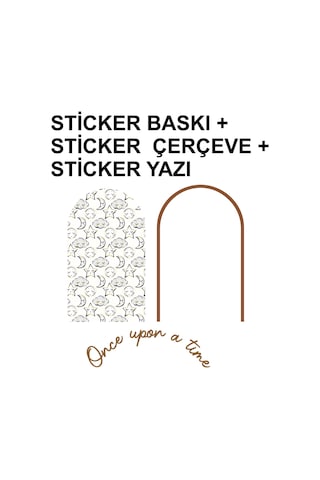 Kk Swords Ay Ve Yıldızlar Duvar Sticker, Çocuk/bebek Odası Dekoru, Yapışkan Yazı Ve Çerçeve, Masal Köşesi