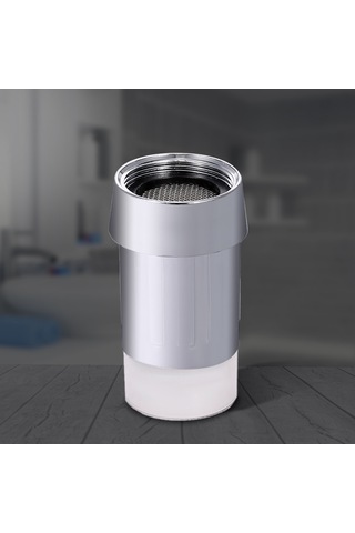 Konesam Su Akışı İle Çalışan Rgb Led Lavabo Musluğu - Sıcaklık Algılama Ve Renkli Işık Efektleri GÜMÜŞ