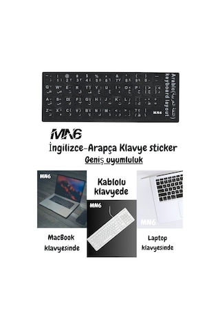 Mn6 Map01 Arapça Klavye Etiketi/silinmez-5 Adet/notebook-pc Uyumlu/arapça Klavye Sticker