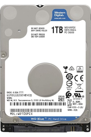 WD WD10SPZX 2.5" 1 TB 5400 RPM 128 MB SATA 3 HDD