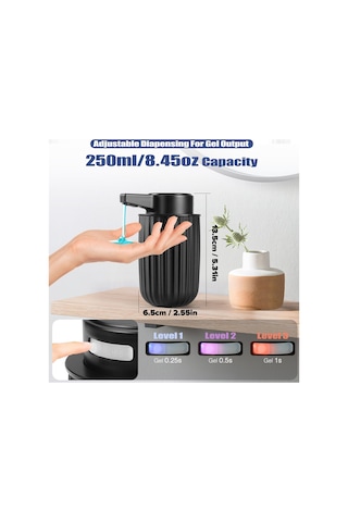 Xiaaokeji Mutfak İçin Otomatik Sabunluk Sıvısı: 9 Oz Siyah