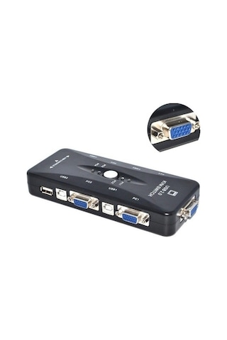 4 Port Usb Kvm Switch 4210A 4 Pc Kasa Tek Kontrol Çoklu Vga Kwm