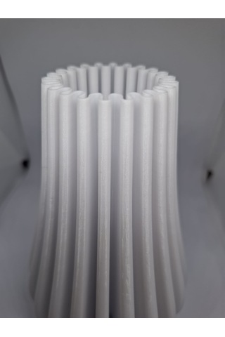 Spiral Vazo - 15 Cm Beyaz