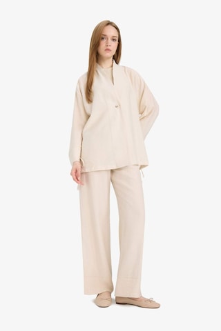 Defacto Relax Fit Krinkıl Kumaş Uzun Kollu Kimono Tunik E1109ax25smbg74 Bej