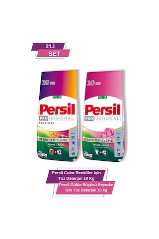 Persil 1x Color Renkliler 1x Gülün Büyüsü Toz Çamaşır Deterjanı 2x 66 Yıkama 10 Kg 2'li Set Persil 1x Color Renkliler 1x Gülün Büyüsü Toz Çamaşır Deterjanı 2x 66 Yıkama 10 Kg 2'li Set