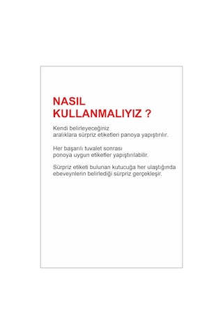 Eğlenceli Ve Eğitici Tuvalet Eğitimi Sticker Panosu 29x42cm Pcv K