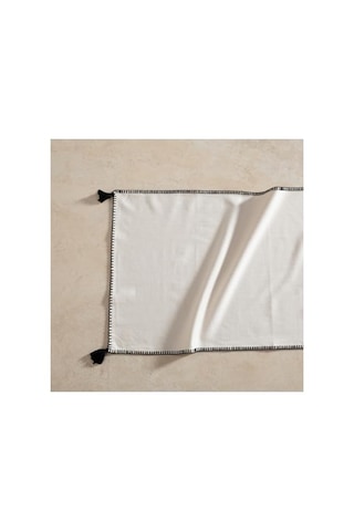 Desenli Siyah Arka Plan Baskılı Runner Servis 40x150 Cm Diğer