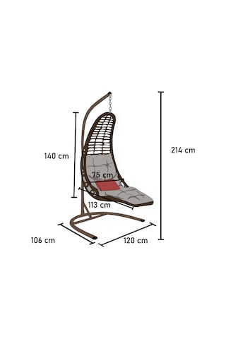 Capri Swing Bodrum Tekli Rattan Bahçe Salıncağı Balkon Salıncağı 001