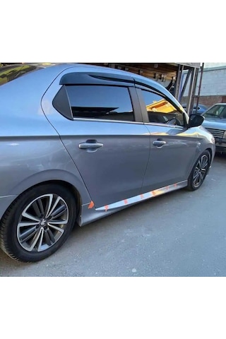 Citroen C Elysee Yan Marşpiyel Seti Plastik 2 Adet Mat Siyah 2013 Ve Üzeri Karlık+ek+bodykit