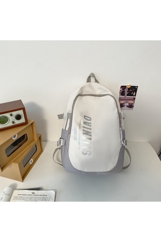 Japon Basit Ortaokul Öğrencileri Omuz Çantası-gri