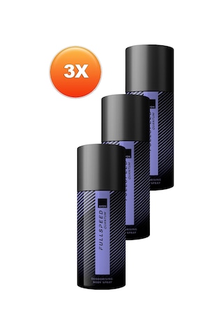 Full Speed Quantum Erkek Sprey Deodorant 150ml Üçlü Paket