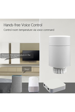 Padalink Zigbee Akıllı Radyatör Termostatı - Programlanabilir, Soğuma Korumalı, Tuya Uygulaması Ve Ses Kontrolü İle Uyumlu, 1 C Doğruluk