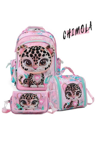 Chimola Pars 3'lü Çanta Seti İthal Pembe Baby Leo Chimola Pars 3'lü Çanta Seti İthal Pembe Baby Leo