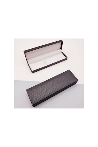 3 Adet Promosyon Kalem Kutusu Hediye Kutusu Pen Case, Antrasit Renk Süngerli Baskıya Uygun 16x5 Cm Diğer