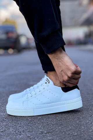 Ch983 - Cbt Tennis Erkek Ayakkabı Beyaz/sıyah Çok Renkli