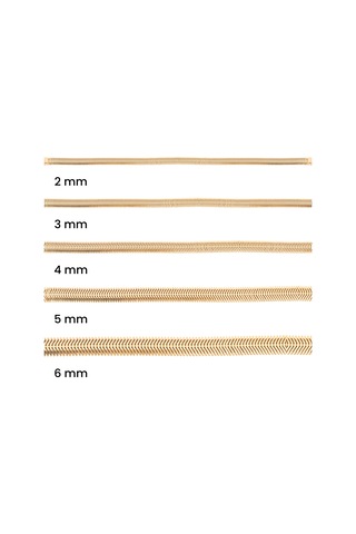 Balıksırtı Modeli Bileklik 6mm Altın