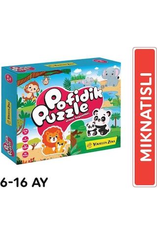 Yükselen Zeka 6-16 Ay İlk Pofidik Magnet Puzzle - Orman Hayvanları