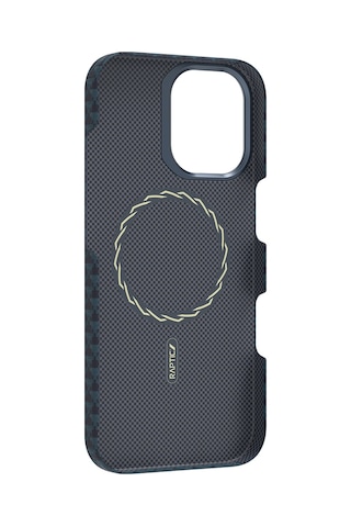 Apple Uyumlu iPhone 17 Kılıf M-safe Şarj Özellikli Raptic Aramid Skin Origin Serisi Kapak Lacivert