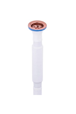Antik Körüklü Lavabo Gider Si Fonu Üstü Paslanmaz Altı Plastik + Çekvalfli Conta Kötü Koku Böcek Kirli Su Önleyici Lavabo Gider Aparatı Rose