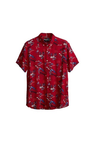 Bad Bear Hector Erkek Kırmızı Kısa Kollu Gömlek Kırmızı