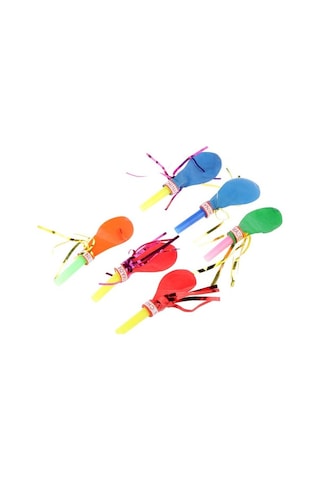 25 Adet Adet Rengarenk Nostaljik Düdüklü Balon Parti Malzemesi Ço