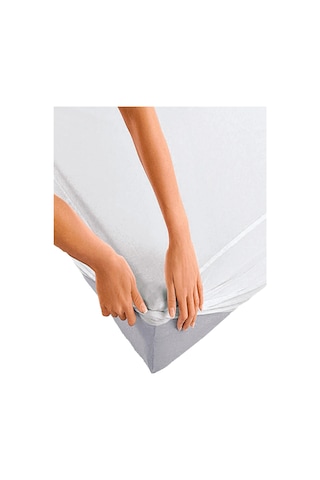 Evony Tek Kişilik 90x200+30 Cm Pamuklu Fitted Sıvı Geçirmez Alez Beyaz