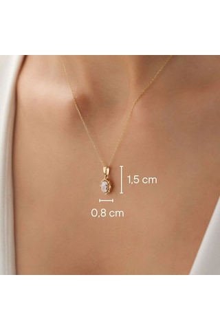 14 Ayar Altın Vintage Kolye Yeni T14294 Renkli