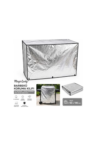 Metalize Mangal Barbekü Koruma Kılıfı 100x60x60 Cm Su Geçirmez Toz Ve Kir Koruyucu Örtü Diğer