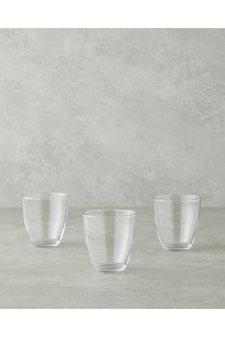 English Home Flux Cam 3'lü Bardak 285 Ml Şeffaf Şeffaf