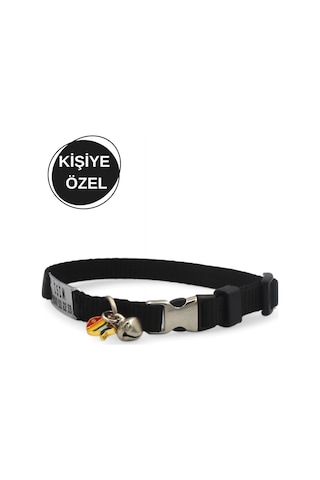Caramelos İsimli Kedi Tasması, İsimlikli Kedi Tasması, Kedi Künyesi, Sallanmayan İsimlik, Kedi İsimlik Çelik Siya Diğer