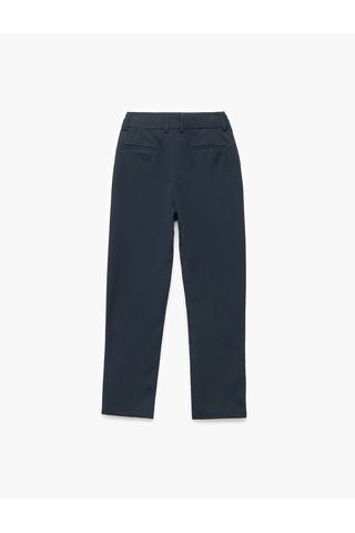 Koton Viskon Karışımlı Dar Kesim Düğmeli Cep Detaylı Basic Pantolon Lacivert 6wkb40004tw Lacivert