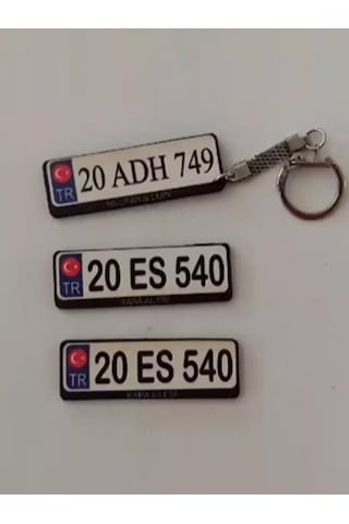 Kara Bilişim Plaka Anahtarlık Ahşap