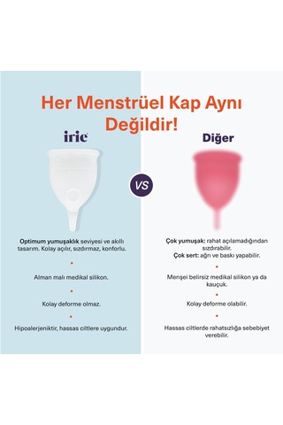 Irie Adet Kabı Menstrual Cup 2'li Paket (Small + Regular)