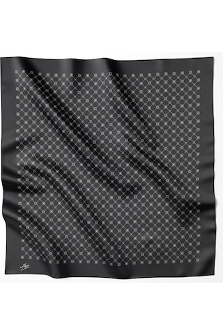 Aker Twill Eşarp - 7857795-911 Siyah Krem - Siyah Krem