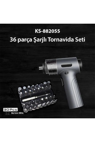 Kingsdun Sarjli Tornavida Seti 36 Parçali Manyetik Uç 5v 2500mah