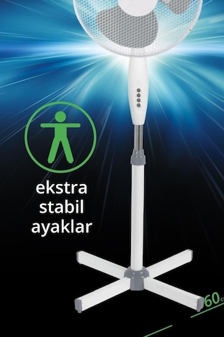 Kiwi Standlı Vantilatör Kfan-7417