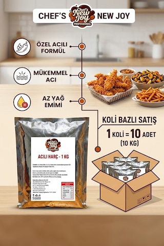 Chefs New Joy Acılı Harç 10 x 1 KG 1 Koli