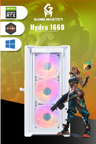 Game Master Hydra 1660 R5-5500 16 GB 512 GB M2 SSD GTX1660ti Free Dos Masaüstü Oyuncu Bilgisayarı