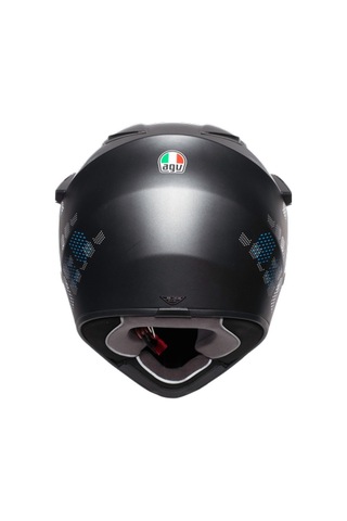 Agv Ax-9 Kask Antartica Matt Black Cyan
