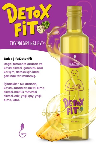 Bab-ı Şifa Detoxfit 500ml 2'li Paket Ananas, Yeşil Çay Ve Kaktüs Özlü Doğal Sirkesi