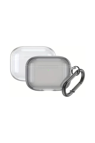 Airpods Pro 2. Nesil Uyumlu Transparan Koruma Kılıfı Gri
